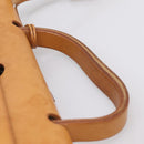 HERMES Herbag Ad PM Backpack Canvas Leather Beige Silver Auth ka5642V-8