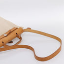 HERMES Herbag Ad PM Backpack Canvas Leather Beige Silver Auth ka5642V-9