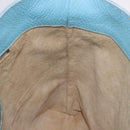 FENDI Celeria Shoulder Bag Leather Light Blue Silver Auth ka5643A-18