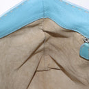 FENDI Celeria Shoulder Bag Leather Light Blue Silver Auth ka5643A-19
