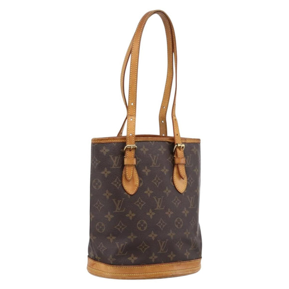 LOUIS VUITTON Monogram Bucket PM Shoulder Bag M42238 LV Auth ka5644