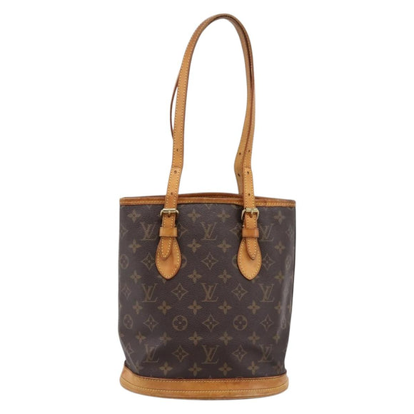 LOUIS VUITTON Monogram Bucket PM Shoulder Bag M42238 LV Auth ka5644