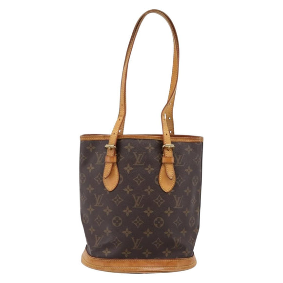 LOUIS VUITTON Monogram Bucket PM Shoulder Bag M42238 LV Auth ka5644