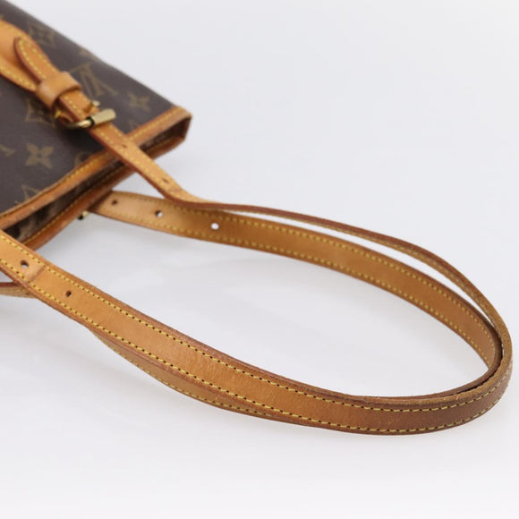 LOUIS VUITTON Monogram Bucket PM Shoulder Bag M42238 LV Auth ka5644