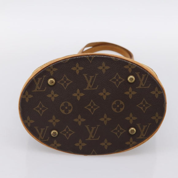 LOUIS VUITTON Monogram Bucket PM Shoulder Bag M42238 LV Auth ka5644