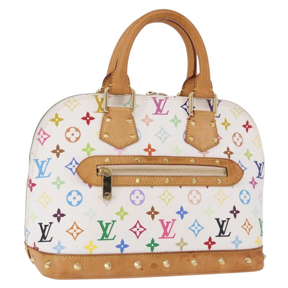 LOUIS VUITTON Monogram Multicolor Alma Hand Bag White M92647 LV Auth ka5645V