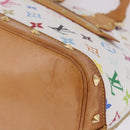 LOUIS VUITTON Monogram Multicolor Alma Hand Bag White M92647 LV Auth ka5645V-16
