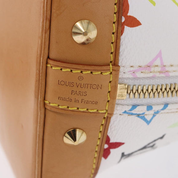 LOUIS VUITTON Monogram Multicolor Alma Hand Bag White M92647 LV Auth ka5645V