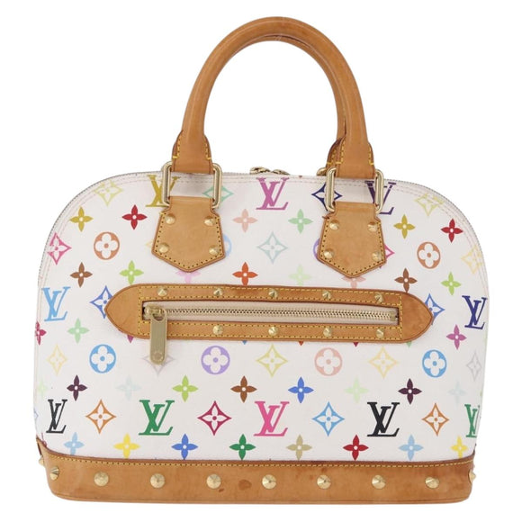 LOUIS VUITTON Monogram Multicolor Alma Hand Bag White M92647 LV Auth ka5645V