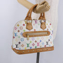 LOUIS VUITTON Monogram Multicolor Alma Hand Bag White M92647 LV Auth ka5645V-24