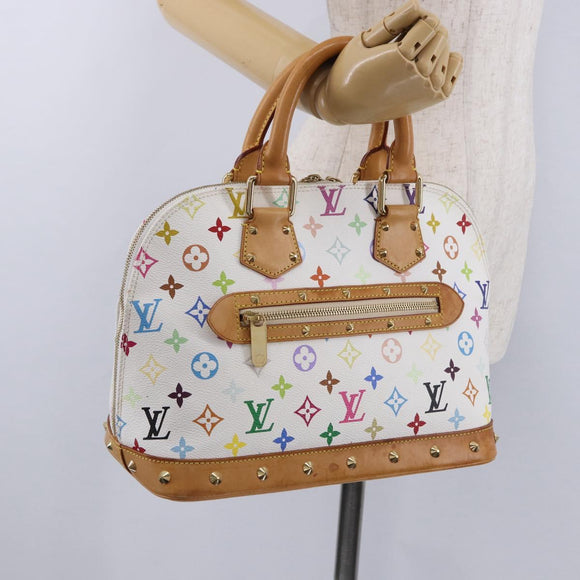 LOUIS VUITTON Monogram Multicolor Alma Hand Bag White M92647 LV Auth ka5645V