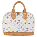 LOUIS VUITTON Monogram Multicolor Alma Hand Bag White M92647 LV Auth ka5645V-2