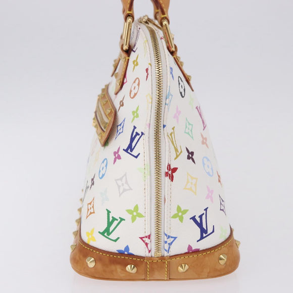 LOUIS VUITTON Monogram Multicolor Alma Hand Bag White M92647 LV Auth ka5645V