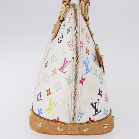 LOUIS VUITTON Monogram Multicolor Alma Hand Bag White M92647 LV Auth ka5645V