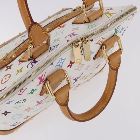 LOUIS VUITTON Monogram Multicolor Alma Hand Bag White M92647 LV Auth ka5645V