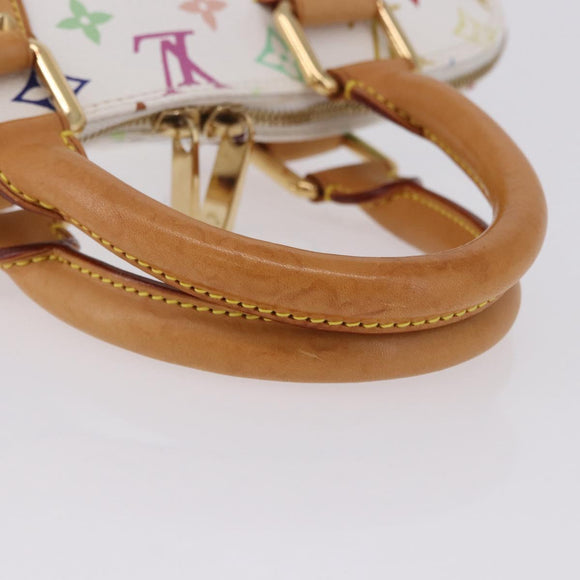LOUIS VUITTON Monogram Multicolor Alma Hand Bag White M92647 LV Auth ka5645V