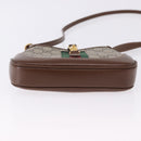 GUCCI Jackie GG Supreme Shoulder Bag PVC Beige Gold 637092 Auth ka5646V-9