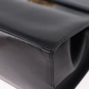 Salvatore Ferragamo Gancini Hand Bag Leather 2way Navy Gold Auth ka5648-16