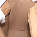 CELINE Luggage Nano Hand Bag Leather Suede 2way Beige Gold Auth ka5649A-23