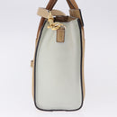 CELINE Luggage Nano Hand Bag Leather Suede 2way Beige Gold Auth ka5649A-4