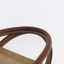 CELINE Luggage Nano Hand Bag Leather Suede 2way Beige Gold Auth ka5649A-14