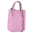 Salvatore Ferragamo Gancini Hand Bag Leather 2way Pink Gold Auth ka5650V-1