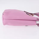 Salvatore Ferragamo Gancini Hand Bag Leather 2way Pink Gold Auth ka5650V-3