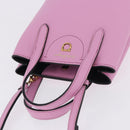 Salvatore Ferragamo Gancini Hand Bag Leather 2way Pink Gold Auth ka5650V-6
