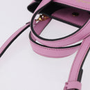Salvatore Ferragamo Gancini Hand Bag Leather 2way Pink Gold Auth ka5650V-7
