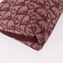 Christian Dior Trotter Canvas Accessory Pouch Red Silver Auth ka5653-15