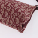 Christian Dior Trotter Canvas Accessory Pouch Red Silver Auth ka5653-16
