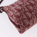 Christian Dior Trotter Canvas Accessory Pouch Red Silver Auth ka5653-17