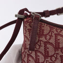 Christian Dior Trotter Canvas Accessory Pouch Red Silver Auth ka5653-10