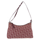 Christian Dior Trotter Canvas Accessory Pouch Red Silver Auth ka5653-13