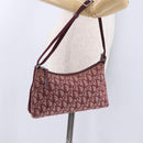 Christian Dior Trotter Canvas Accessory Pouch Red Silver Auth ka5653-22