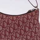 Christian Dior Trotter Canvas Accessory Pouch Red Silver Auth ka5653-3
