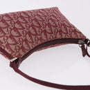 Christian Dior Trotter Canvas Accessory Pouch Red Silver Auth ka5653-7