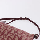 Christian Dior Trotter Canvas Accessory Pouch Red Silver Auth ka5653-14