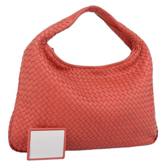 BOTTEGA VENETA INTRECCIATO Hobo Hand Bag Leather Pink 115654 Auth ka5654V