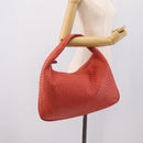 BOTTEGA VENETA INTRECCIATO Hobo Hand Bag Leather Pink 115654 Auth ka5654V-25