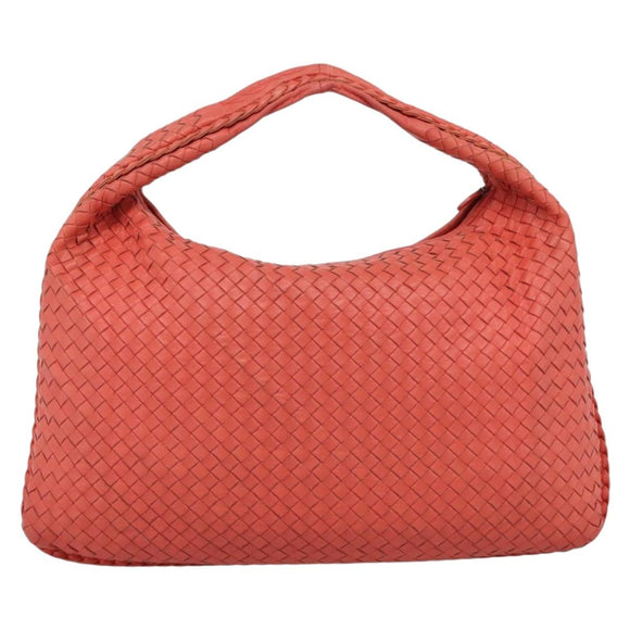 BOTTEGA VENETA INTRECCIATO Hobo Hand Bag Leather Pink 115654 Auth ka5654V