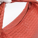 BOTTEGA VENETA INTRECCIATO Hobo Hand Bag Leather Pink 115654 Auth ka5654V-6