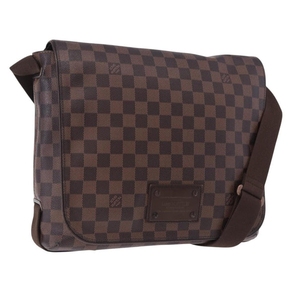 LOUIS VUITTON Damier Ebene Brooklyn MM Shoulder Bag N51211 LV Auth ka5659
