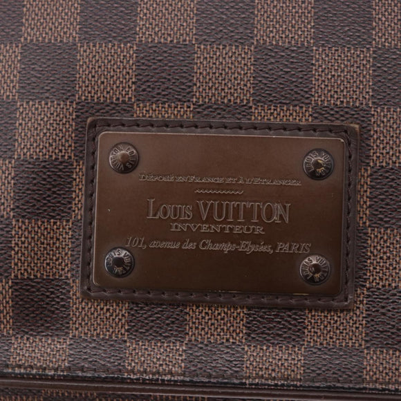 LOUIS VUITTON Damier Ebene Brooklyn MM Shoulder Bag N51211 LV Auth ka5659