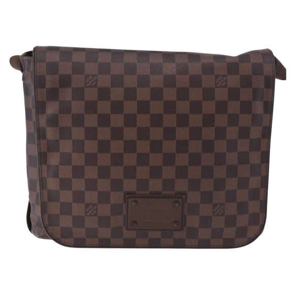 LOUIS VUITTON Damier Ebene Brooklyn MM Shoulder Bag N51211 LV Auth ka5659