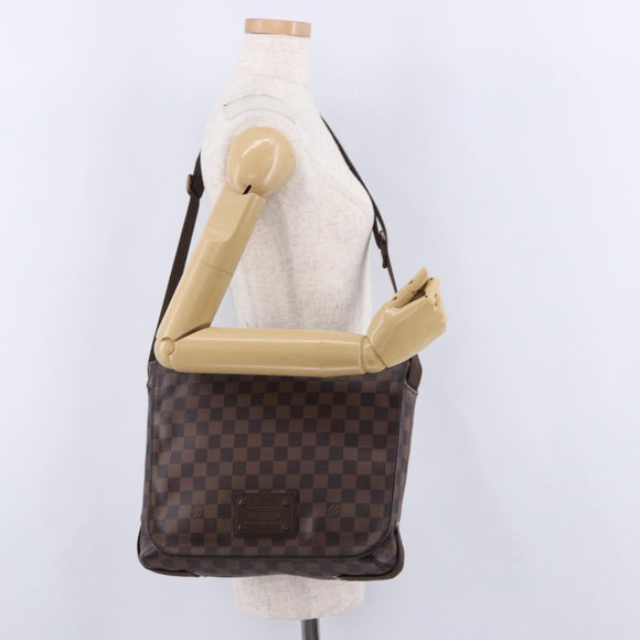 LOUIS VUITTON Damier Ebene Brooklyn MM Shoulder Bag N51211 LV Auth ka5659