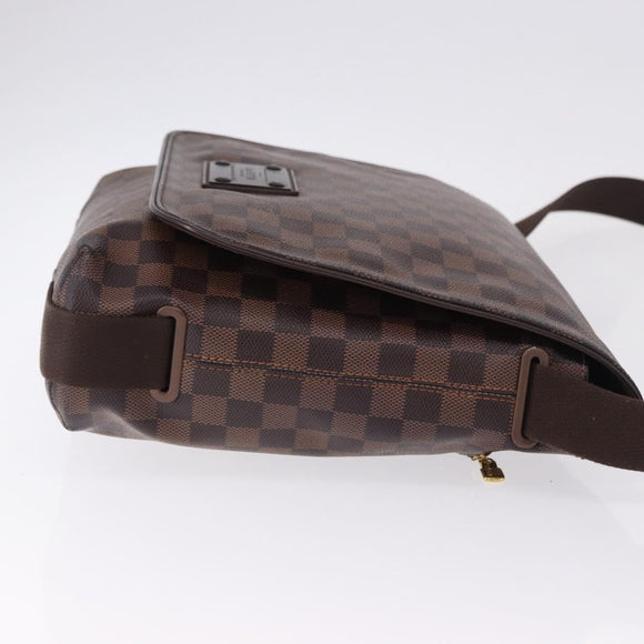 LOUIS VUITTON Damier Ebene Brooklyn MM Shoulder Bag N51211 LV Auth ka5659