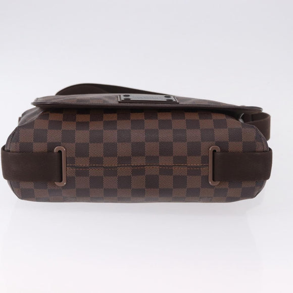 LOUIS VUITTON Damier Ebene Brooklyn MM Shoulder Bag N51211 LV Auth ka5659