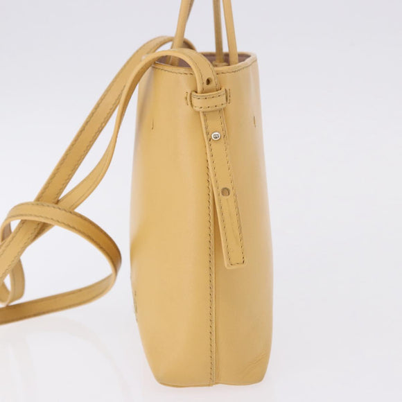 Chloe Hand Bag Leather Beige Auth ka5661A