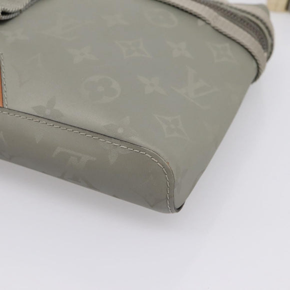LOUIS VUITTON Monogram Titanium Messenger PM Bag Gray M43889 LV Auth ka5662V